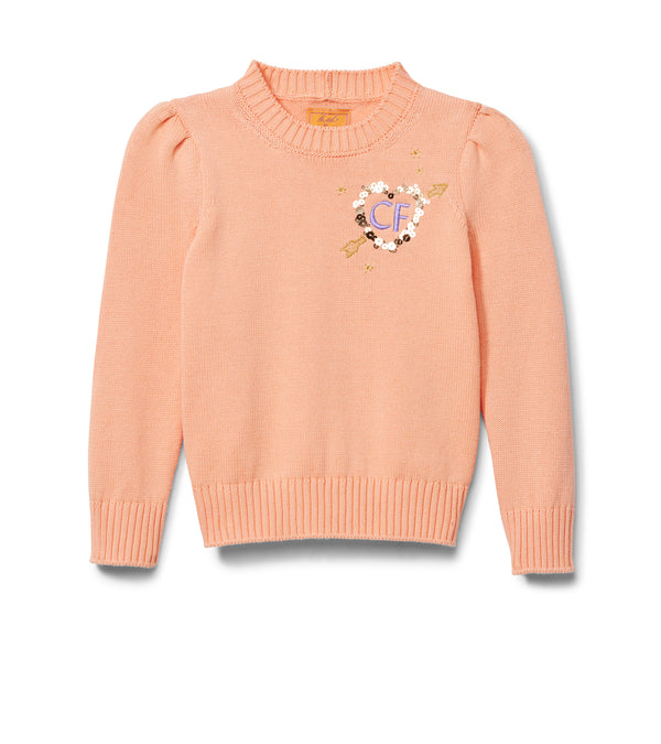Kids Cotton Puff Sleeve Petite Crew