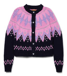 West Fair Isle Cardigan | Pink Multi