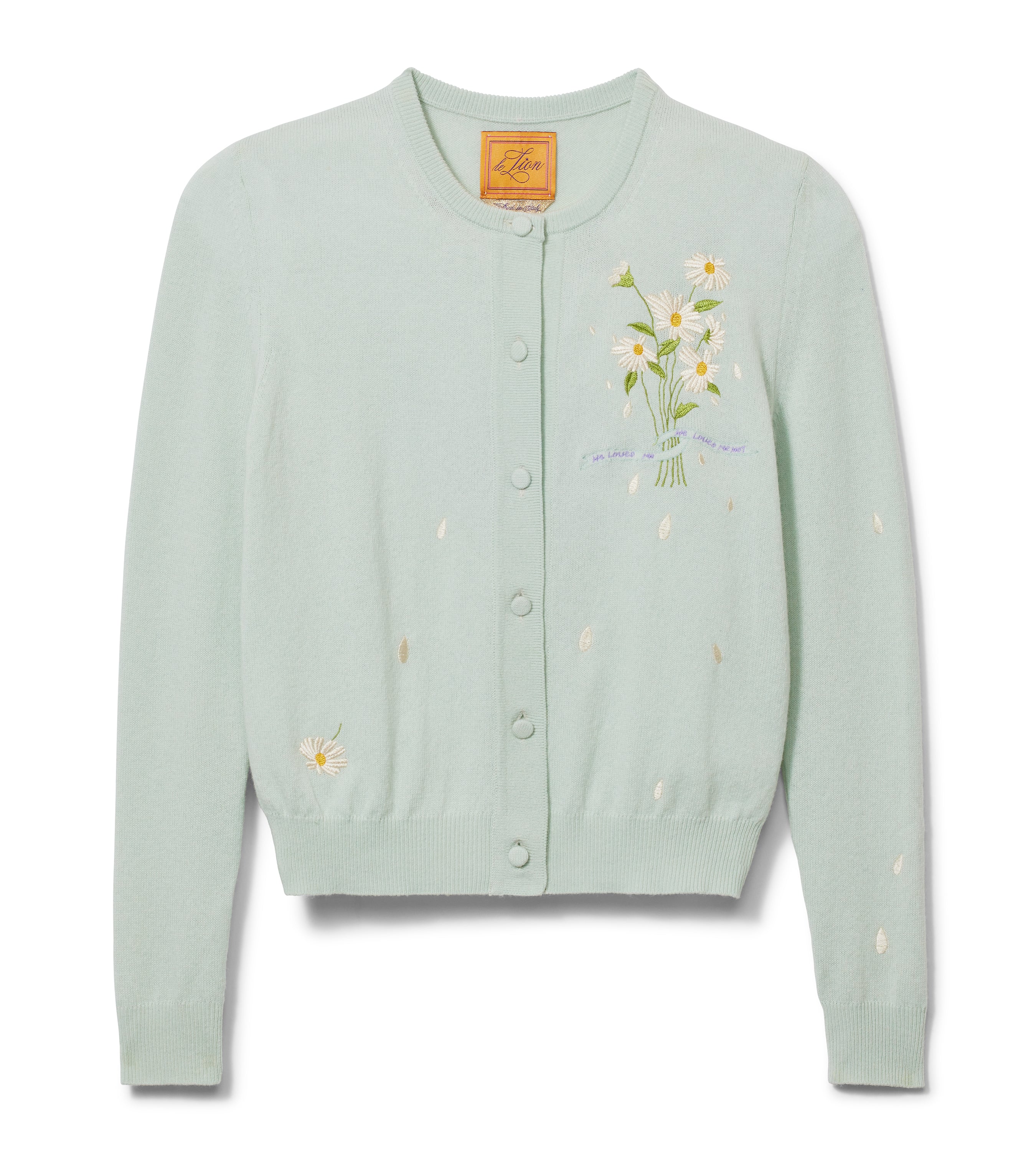 Alice Cardigan with Daisy Embroidery – Le Lion
