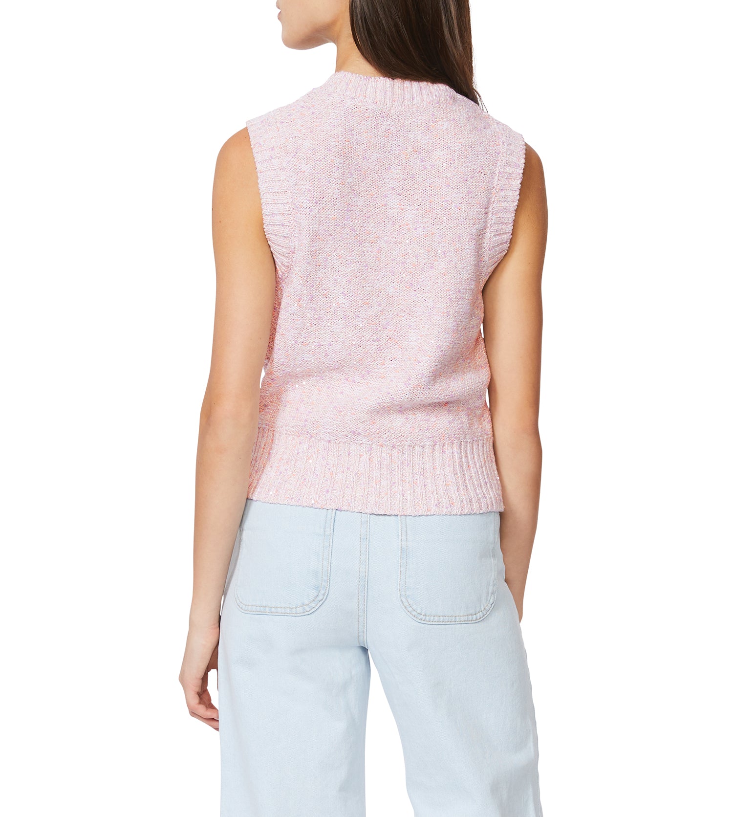 Le Lion | Sweater Vest White Dove Sparkle / L